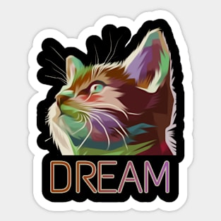 Kitten Dreams Sticker